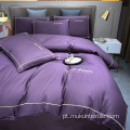 Conjunto de cama de algodão 100% algodão de estilo europeu de luxo